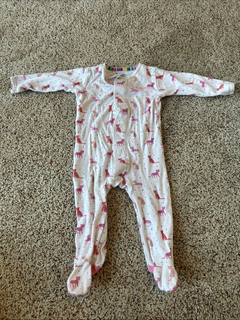 Magnetic Me Pink Animal Print Footed One-Piece